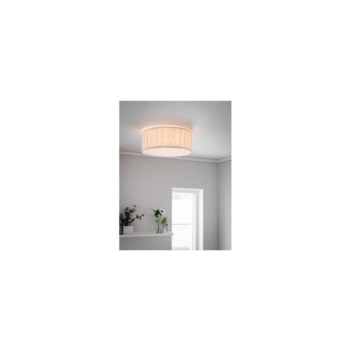 Plafond Plissé offwhite med stygn