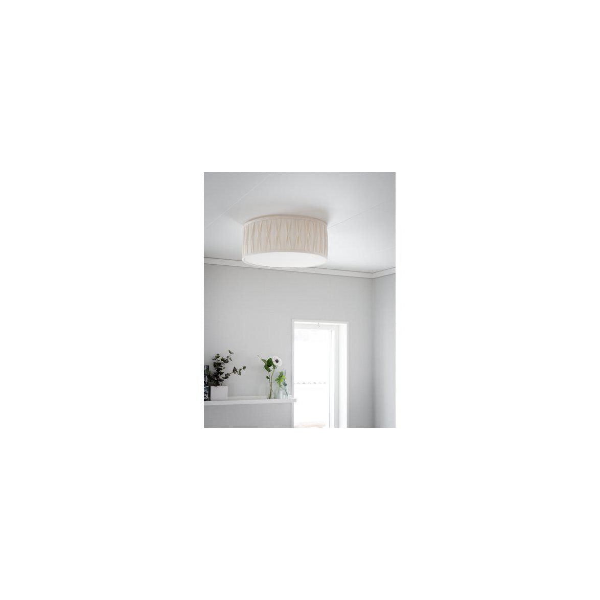 Plafond Plissé offwhite med stygn