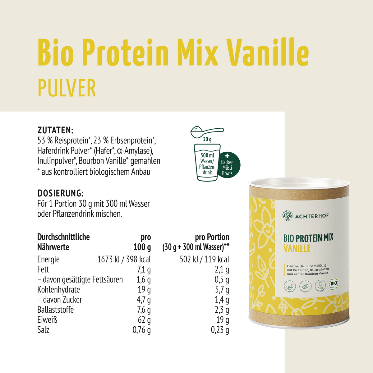 Bio Protein Mix Vanille (330g)