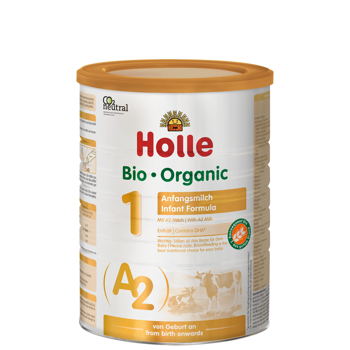 A2 Bio-Anfangsmilch 1, von Geburt an (800g)