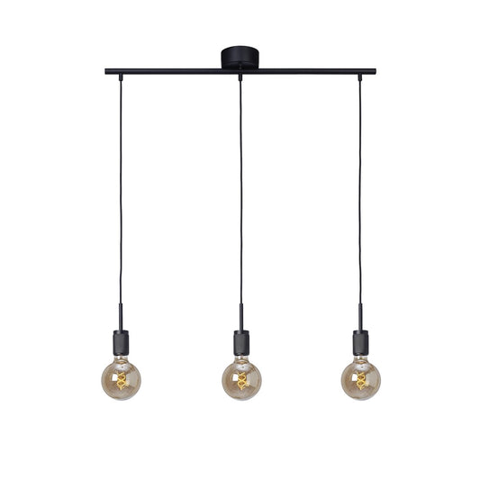 RILLE taklampa 3-lågig svart