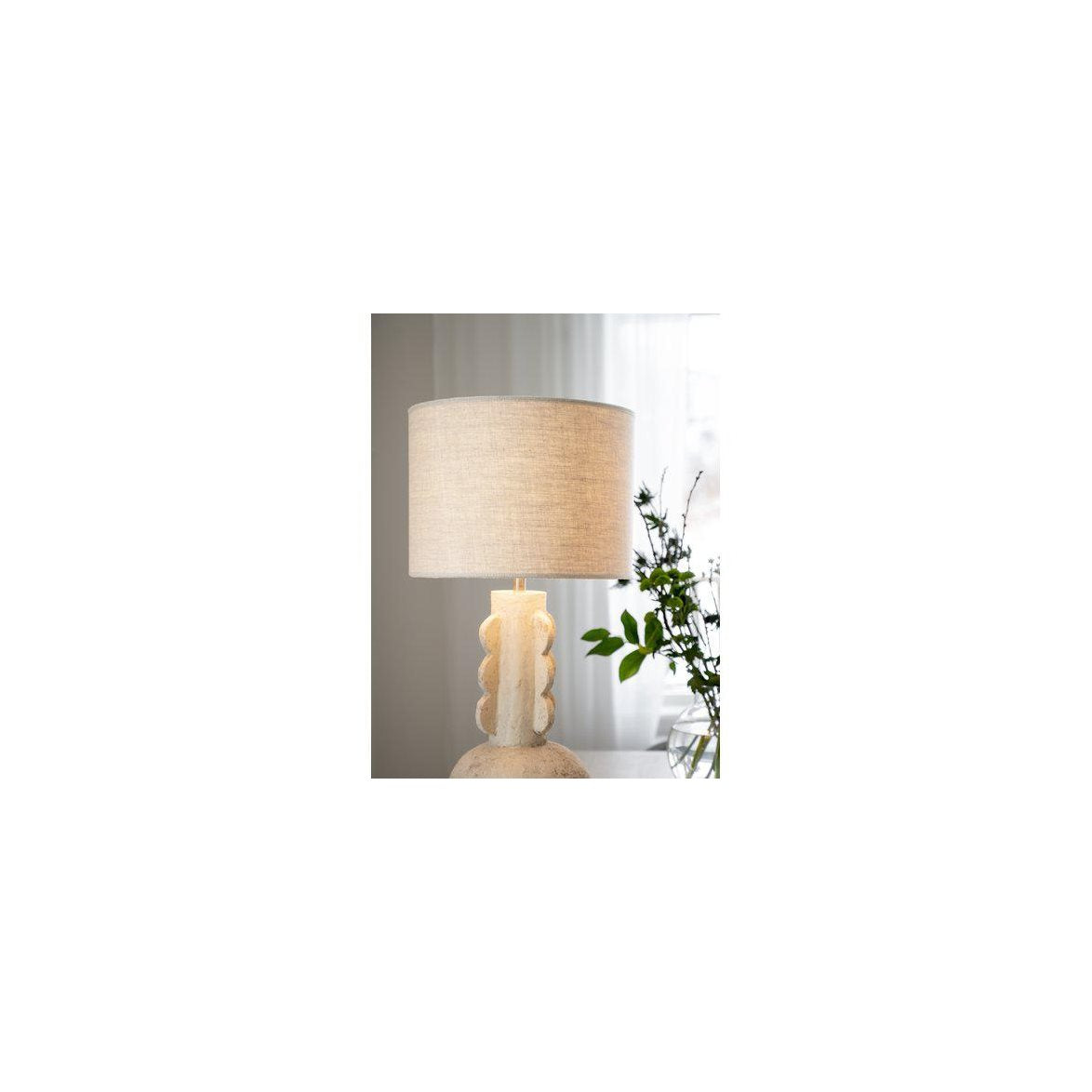 Sara lampskärm Linne ljusbeige 35 cm