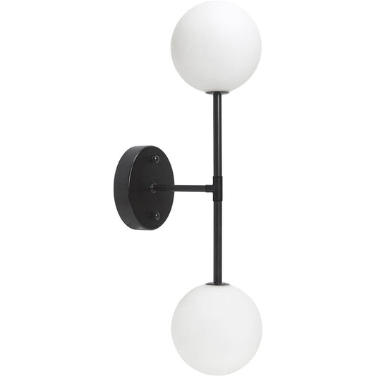 Sigma vägglampa dubbel svart