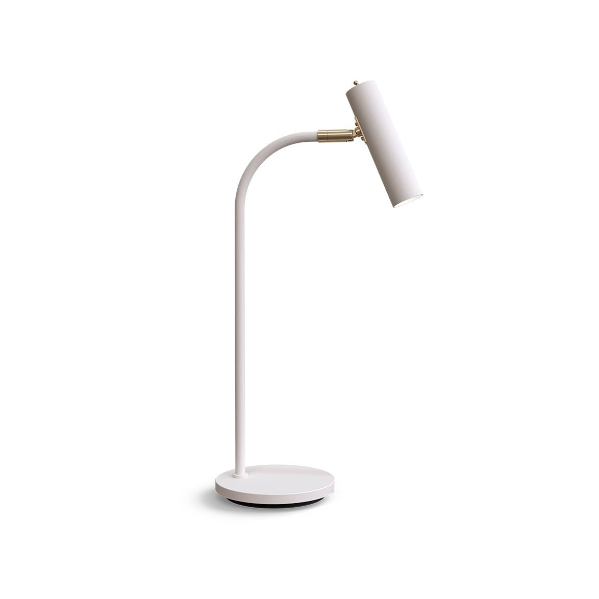 Slender bordslampa vitstruktur/mässing
