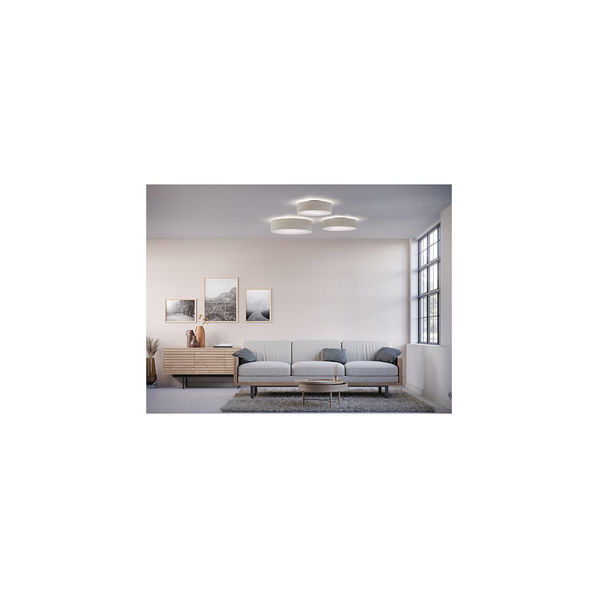 Soft plafond ull vit 50cm