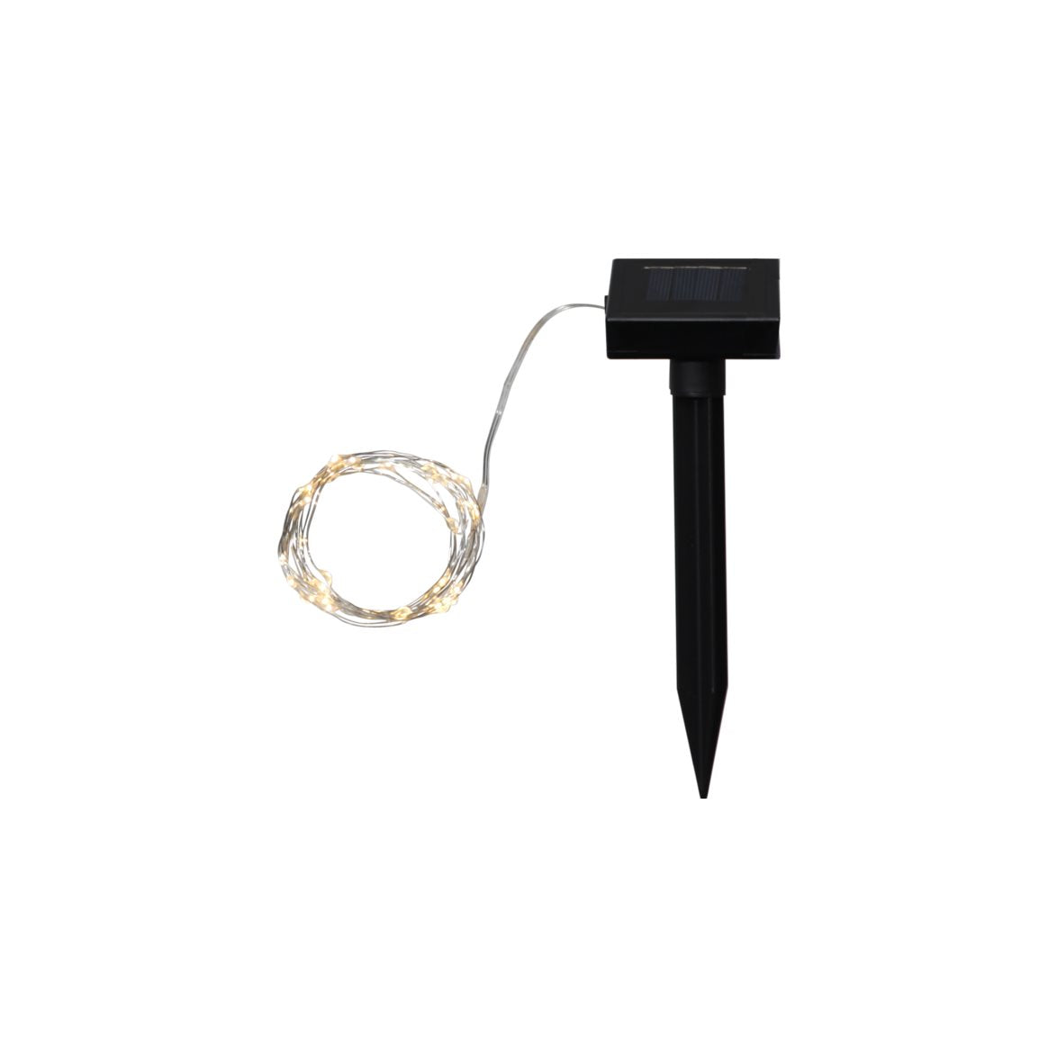 Solcells-ljusslinga Dew Drop Silver