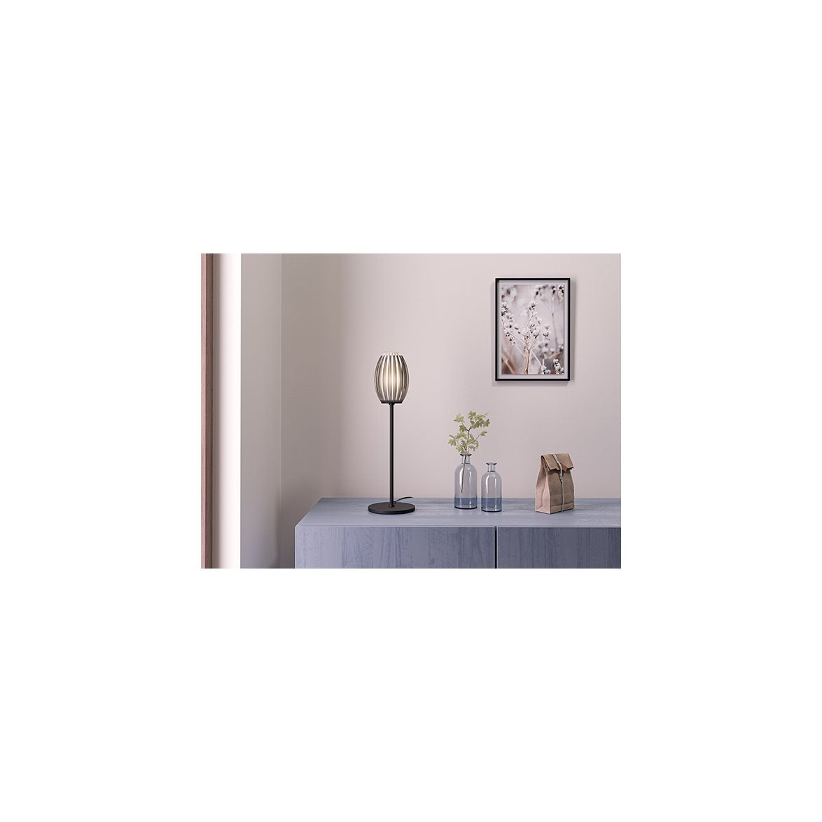 Tentacle 50 cm bordslampa svart/rökfärgad