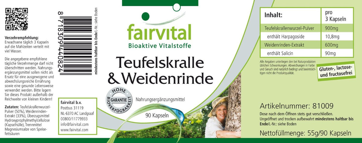Teufelskralle und Weidenrinde (90 Kapseln)