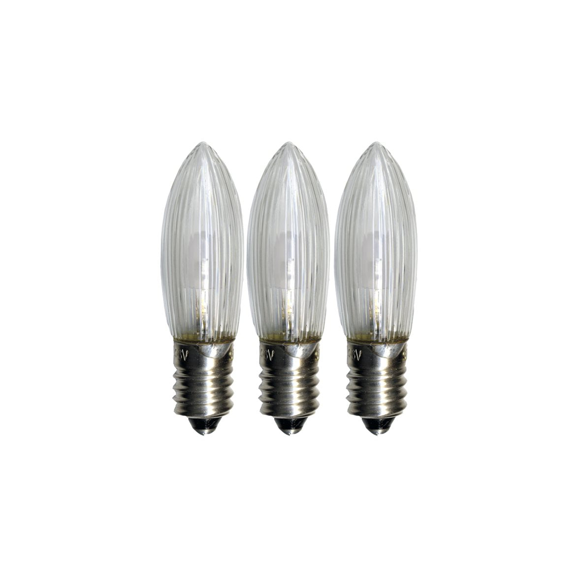 Topplampa LED 5lm klar 3-p